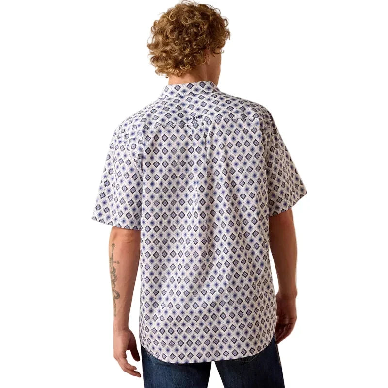 Men's Ariat White Multi Southwest Print Baxter Classic Fit Shirt 10073527