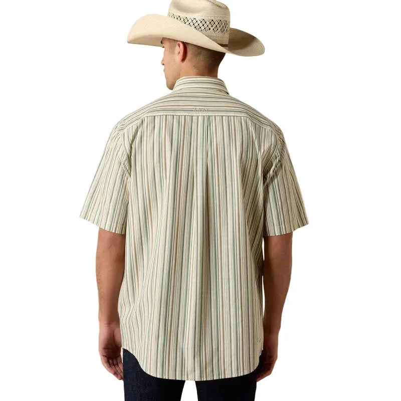 Men's Ariat White Multi Stripe Pro Series Stevie Classic Fit Shirt 10073567