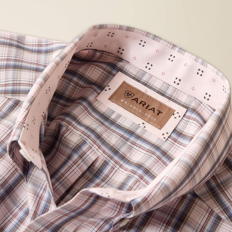 Men's Ariat White Multi Wrinkle Free Wolcott Classic Fit Shirt 10073696