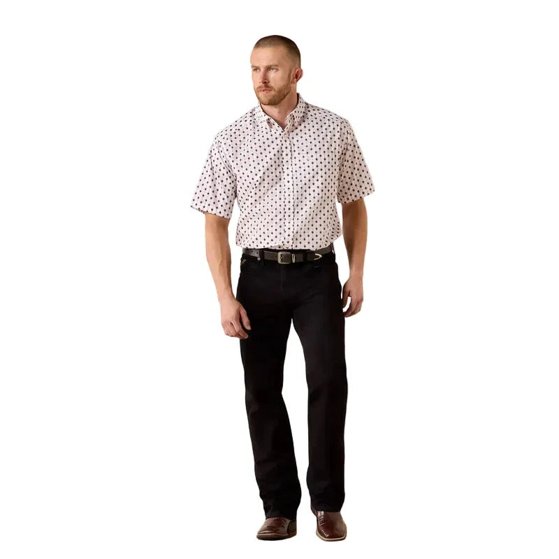 Men's Ariat White Southwest Print Tadeo Classic Fit Shirt 10071735