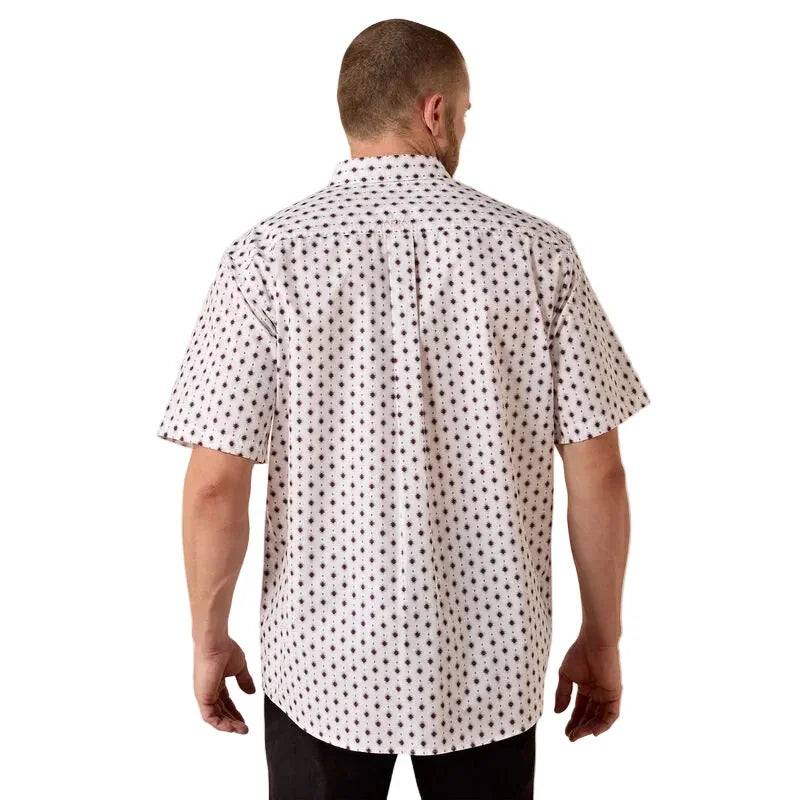 Men's Ariat White Southwest Print Tadeo Classic Fit Shirt 10071735