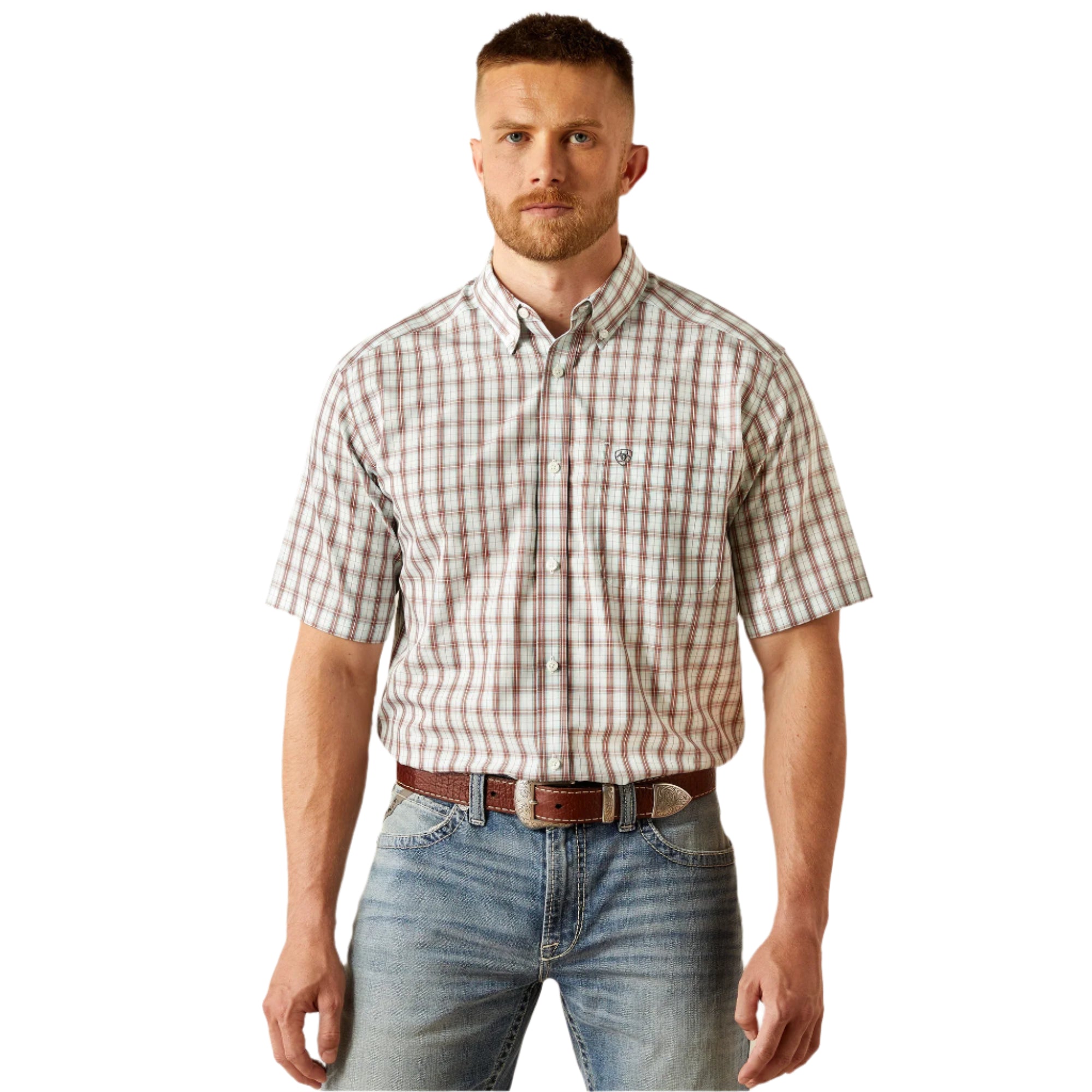 Men's Ariat Wrinkle Free Elton Classic Fit Button Down Shirt 10058746 - Crazy House Western Wear