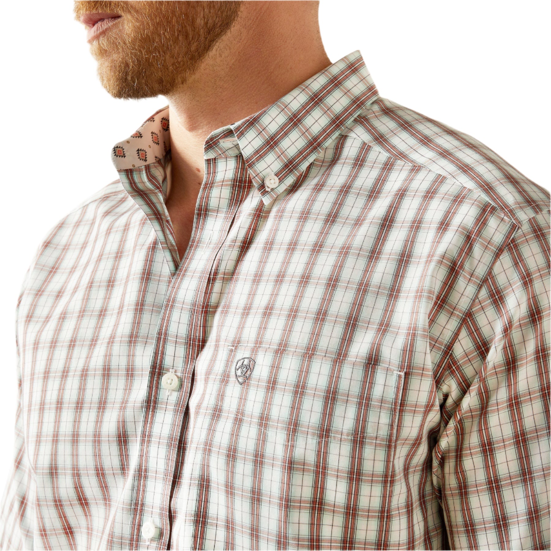 Men's Ariat Wrinkle Free Elton Classic Fit Button Down Shirt 10058746 - Crazy House Western Wear