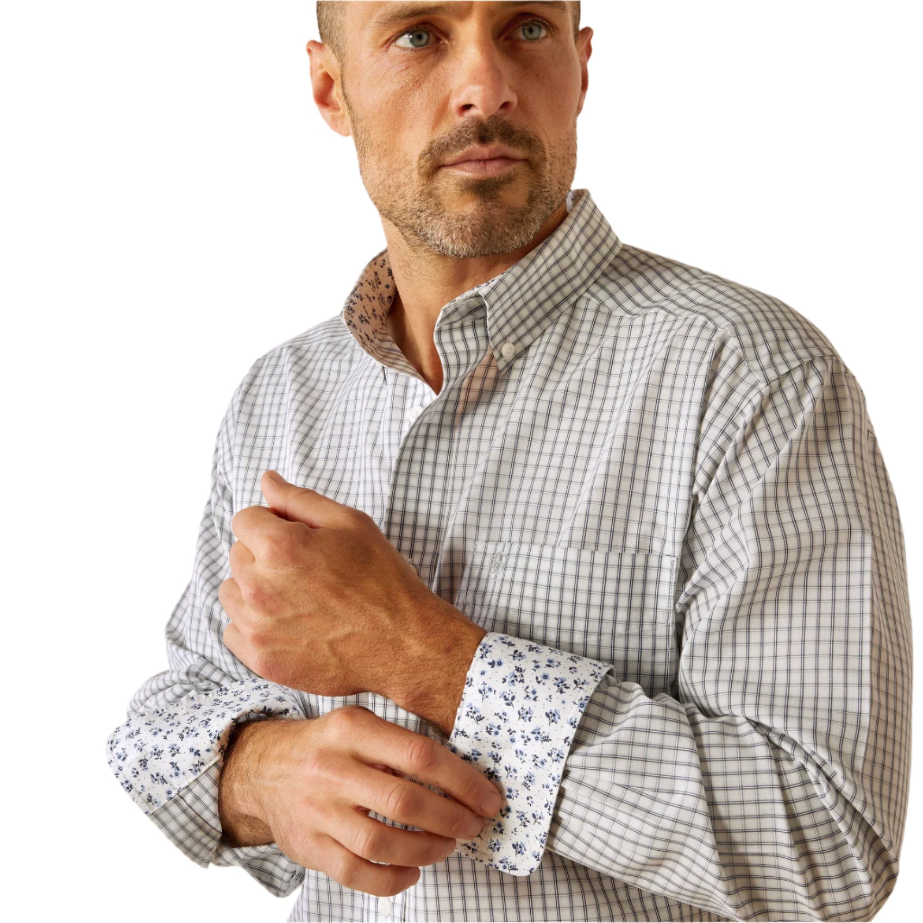 Men's Ariat Wrinkle Free Olsen Classic Fit Button Down Shirt 10054828 - Crazy House Western Wear