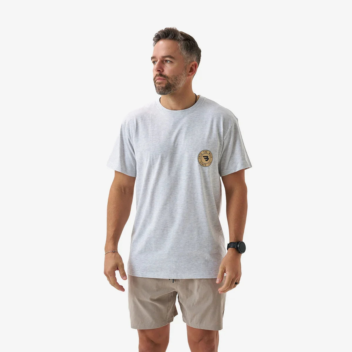 Men's Burlebo Ash Gray Into The Wild Short Sleeve T-shirt SST-ITW-AG