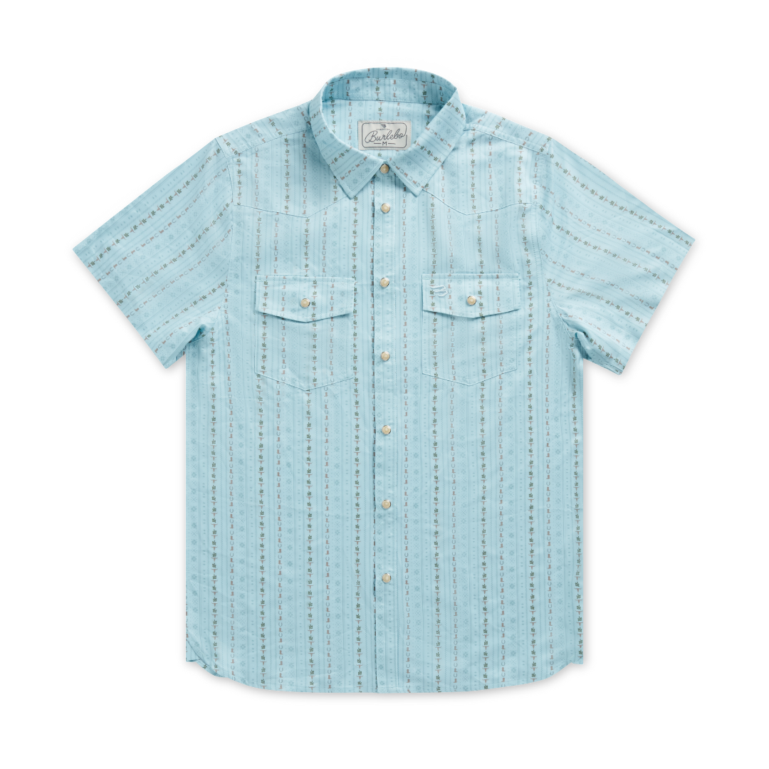 Men's Burlebo Blue Jean Burlebo Ranch Performance Western Shirt PWS-TBR-BJ