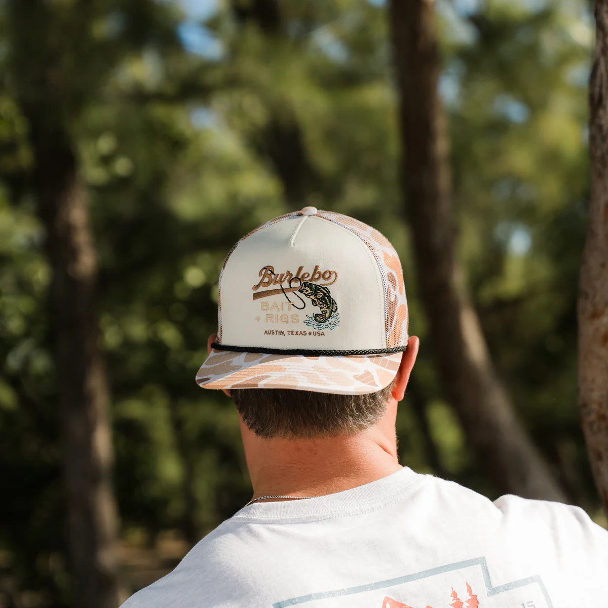 Men's Burlebo Camo Mesh Bait and Rigs Cap C-BAR-C