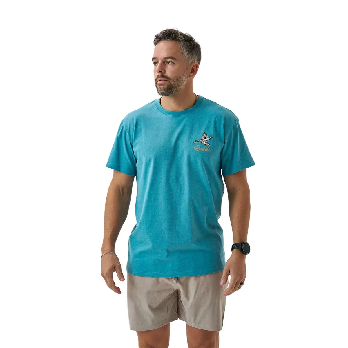 Men's Burlebo Cyan Pintail Triangle Duck Short Sleeve T-shirt SST-PTRI-CYN