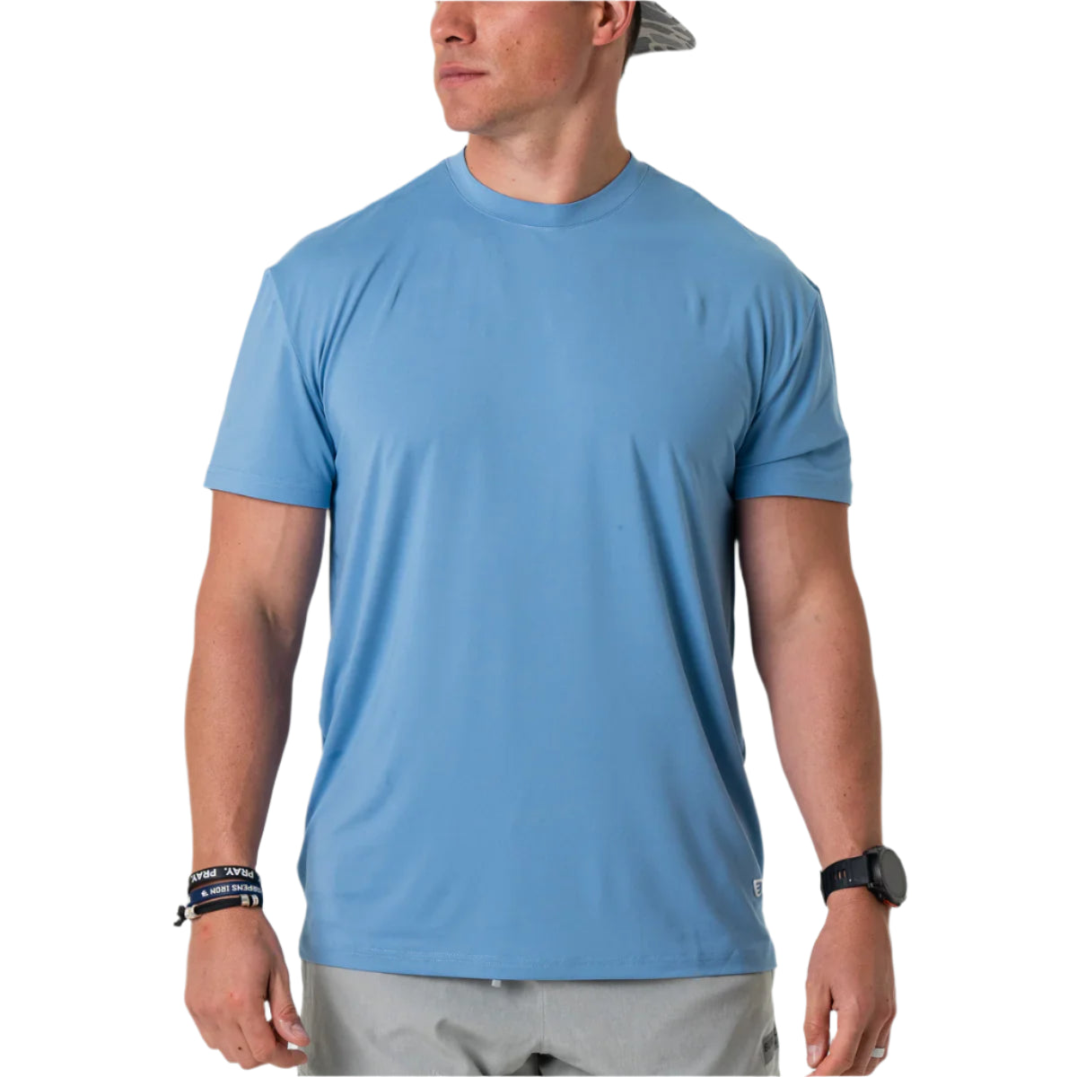 Men's Burlebo Go To Tee - Steel Blue GTT-STBL - Crazy House Western Wear