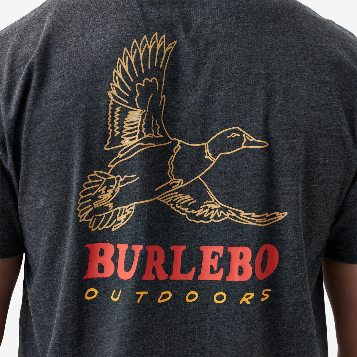 Men's Burlebo Heather Black Duck Wild Short Sleeve T-shirt SST-DKW-BLK