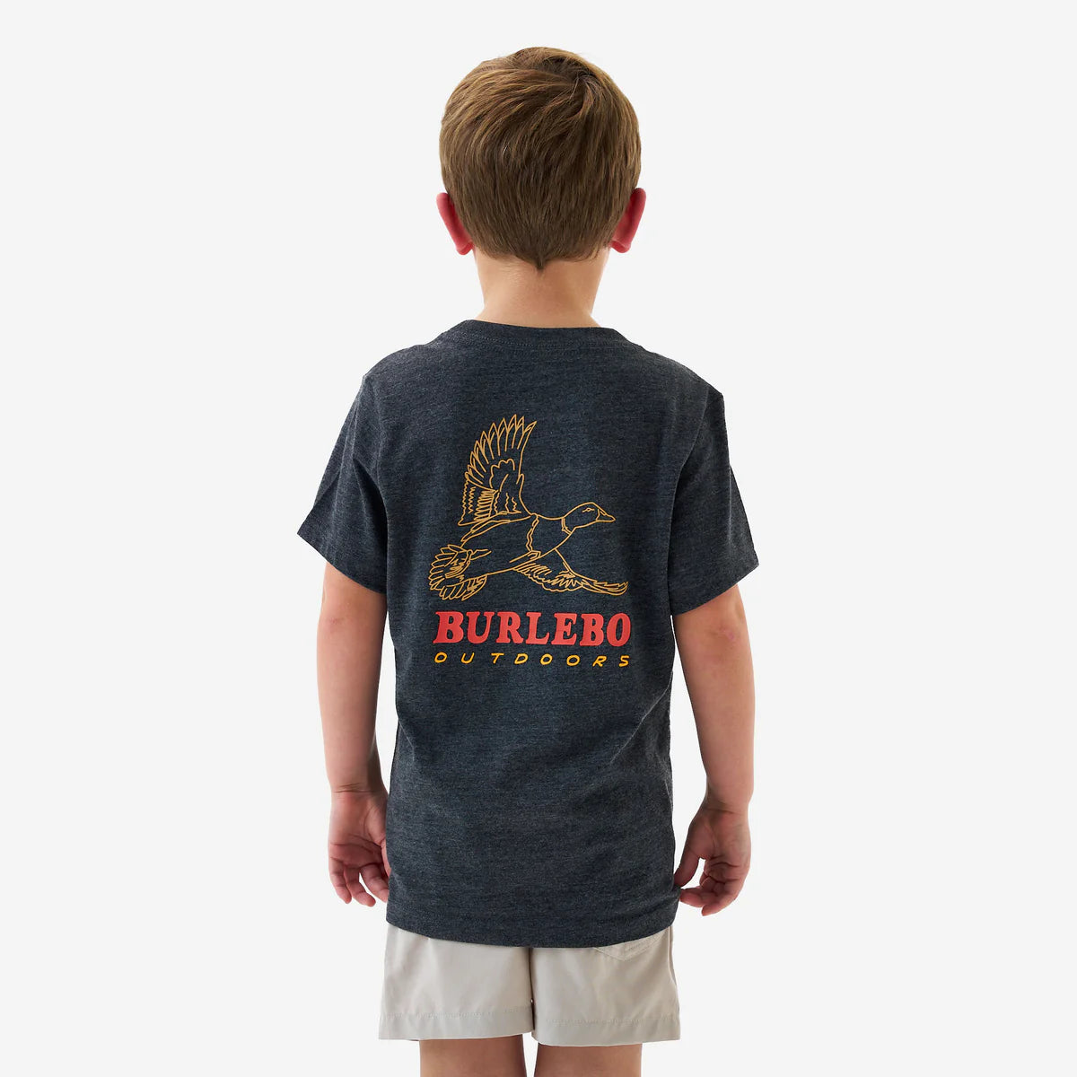 Men's Burlebo Heather Black Duck Wild Short Sleeve T-shirt Y-SST-DKW-BLK