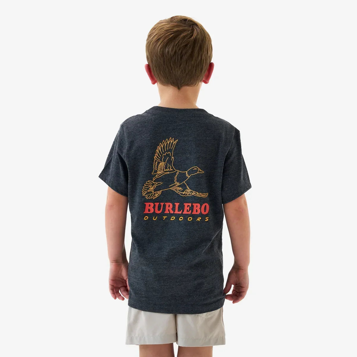 Men's Burlebo Heather Black Duck Wild Short Sleeve T-shirt Y-SST-DKW-BLK