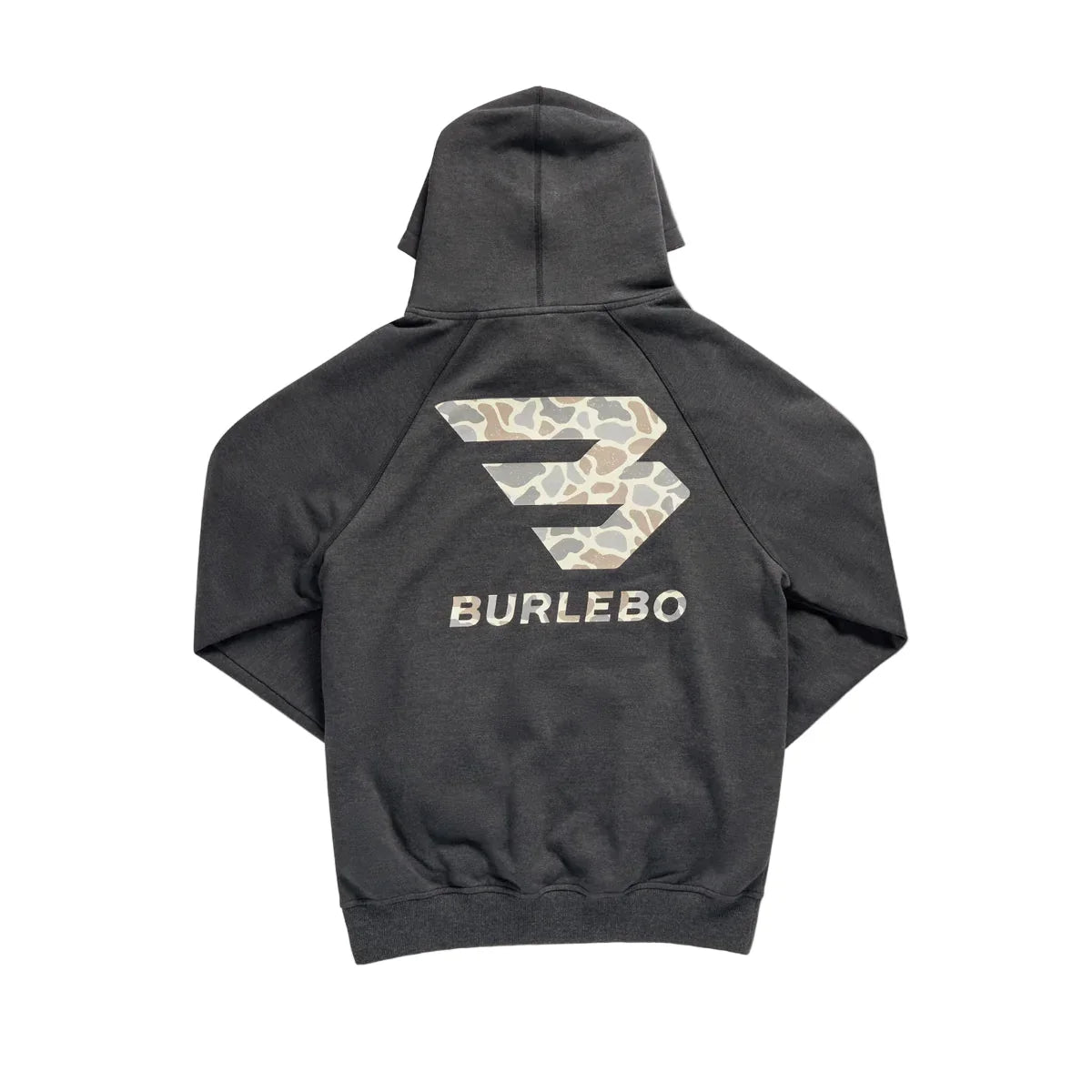 Men's Burlebo Heather Black Fleece Camo Signature Logo Hoodie