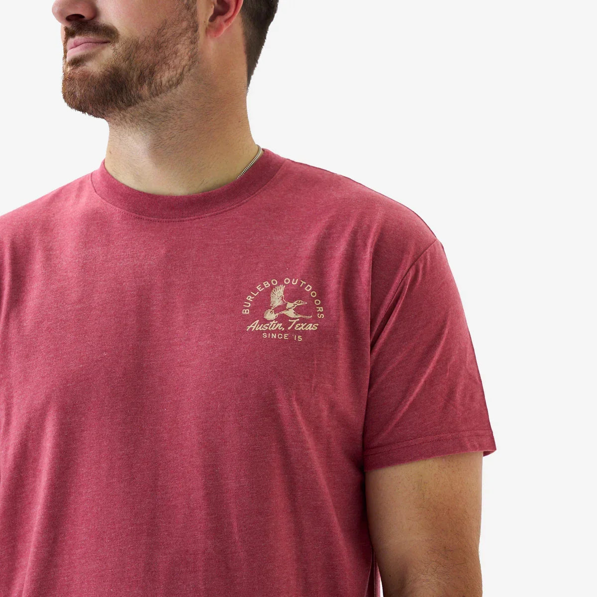 Men's Burlebo Heather Red Classic Duck Short Sleeve T-shirt SST-CLDK-HR