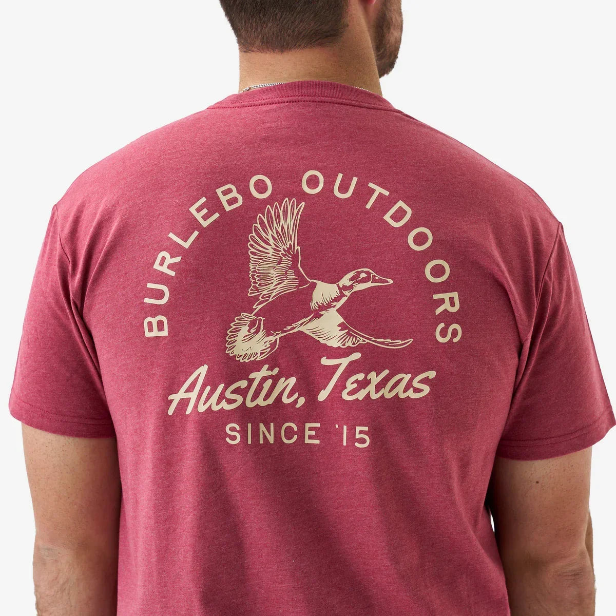 Men's Burlebo Heather Red Classic Duck Short Sleeve T-shirt SST-CLDK-HR