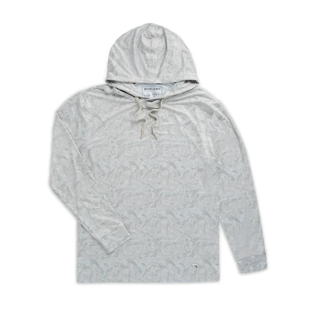 Men's Burlebo Ivory Digi Camo Performance Hoodie PH-DIGC-IVR