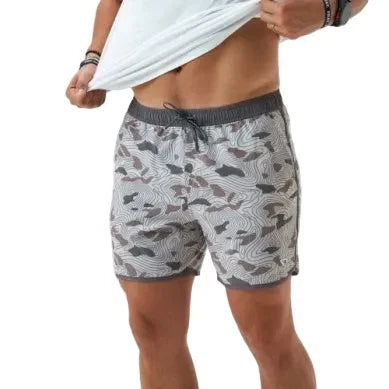 Men's Burlebo Jumbo Topo Desert Camo Swim Trunks ST-TDESC