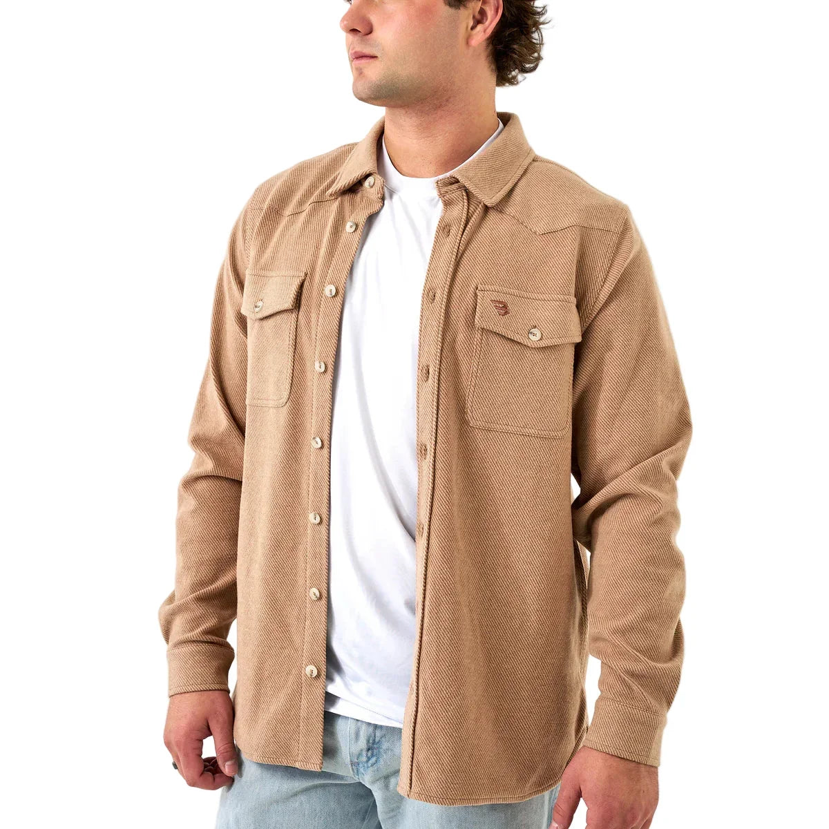 Men's Burlebo Khaki Long Sleeve Austin Shirt