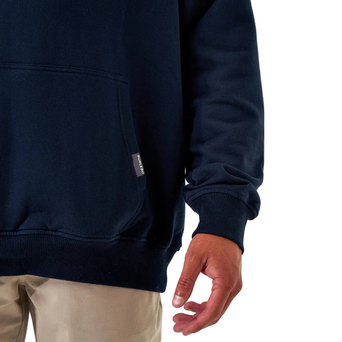 Men's Burlebo Navy Old School Duck Hunt Fleece Hoodie