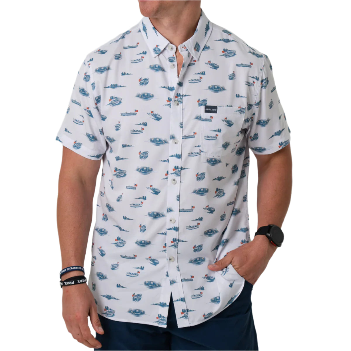 Men's Burlebo Performance Button Up - Lake Weekend PBU-LKWK - Crazy House Western Wear