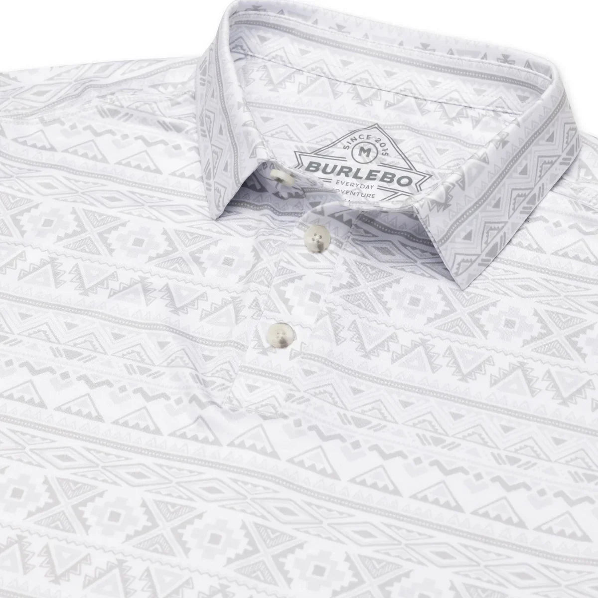 Men's Burlebo Performance Polo - Grey Aztec PP-GAZ - Crazy House Western Wear