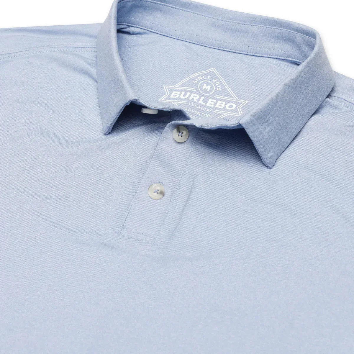 Men's Burlebo Performance Polo - Heather Sky Blue PP-SB - Crazy House Western Wear