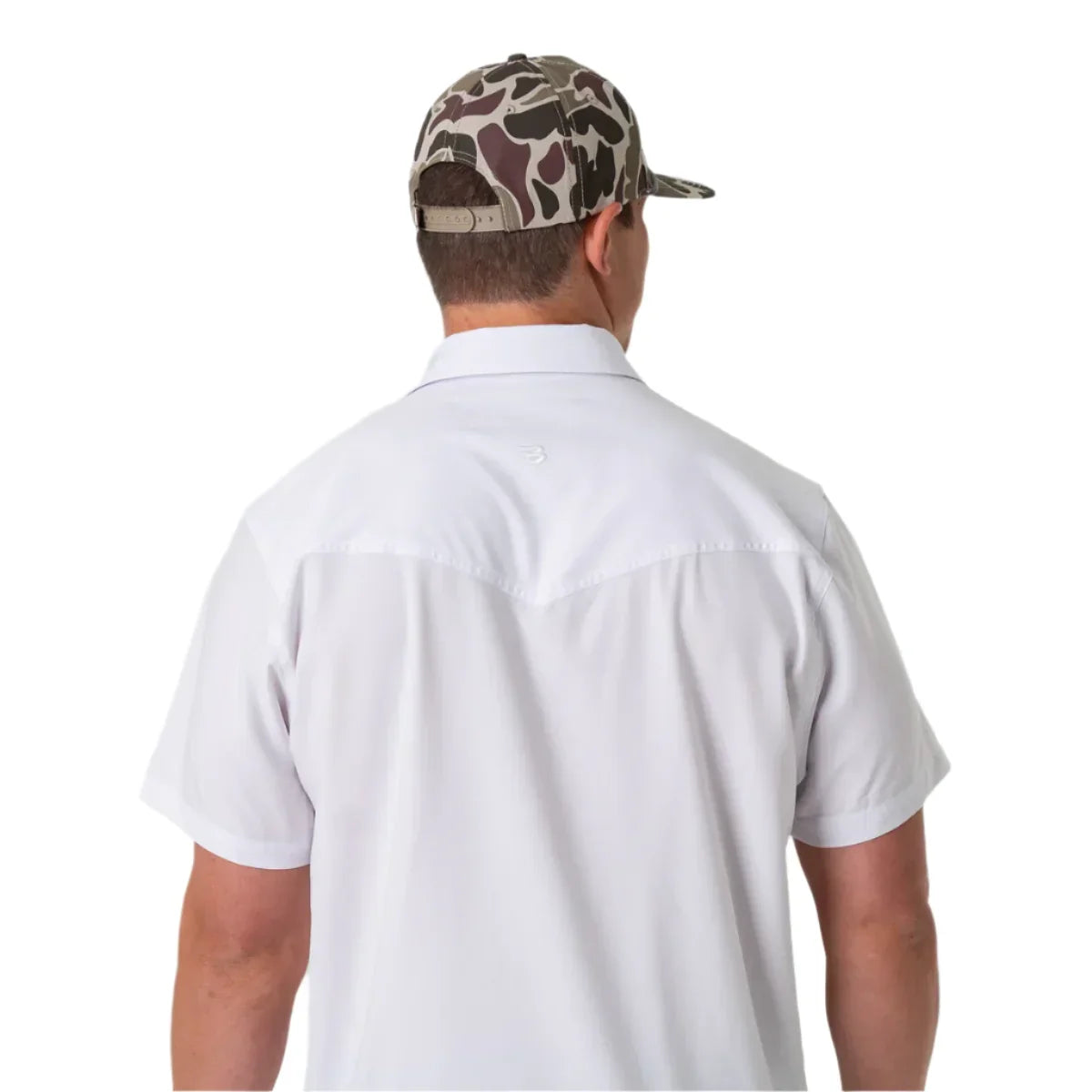 Men's Burlebo Performance Western Shirt - White PWS-WHT - Crazy House Western Wear
