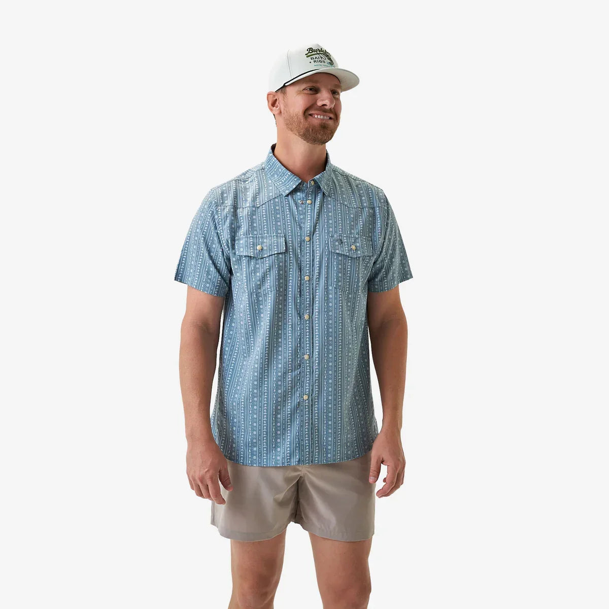 Men's Burlebo Sage Burlebo Ranch Performance Western Shirt PWS-TBR-SGE