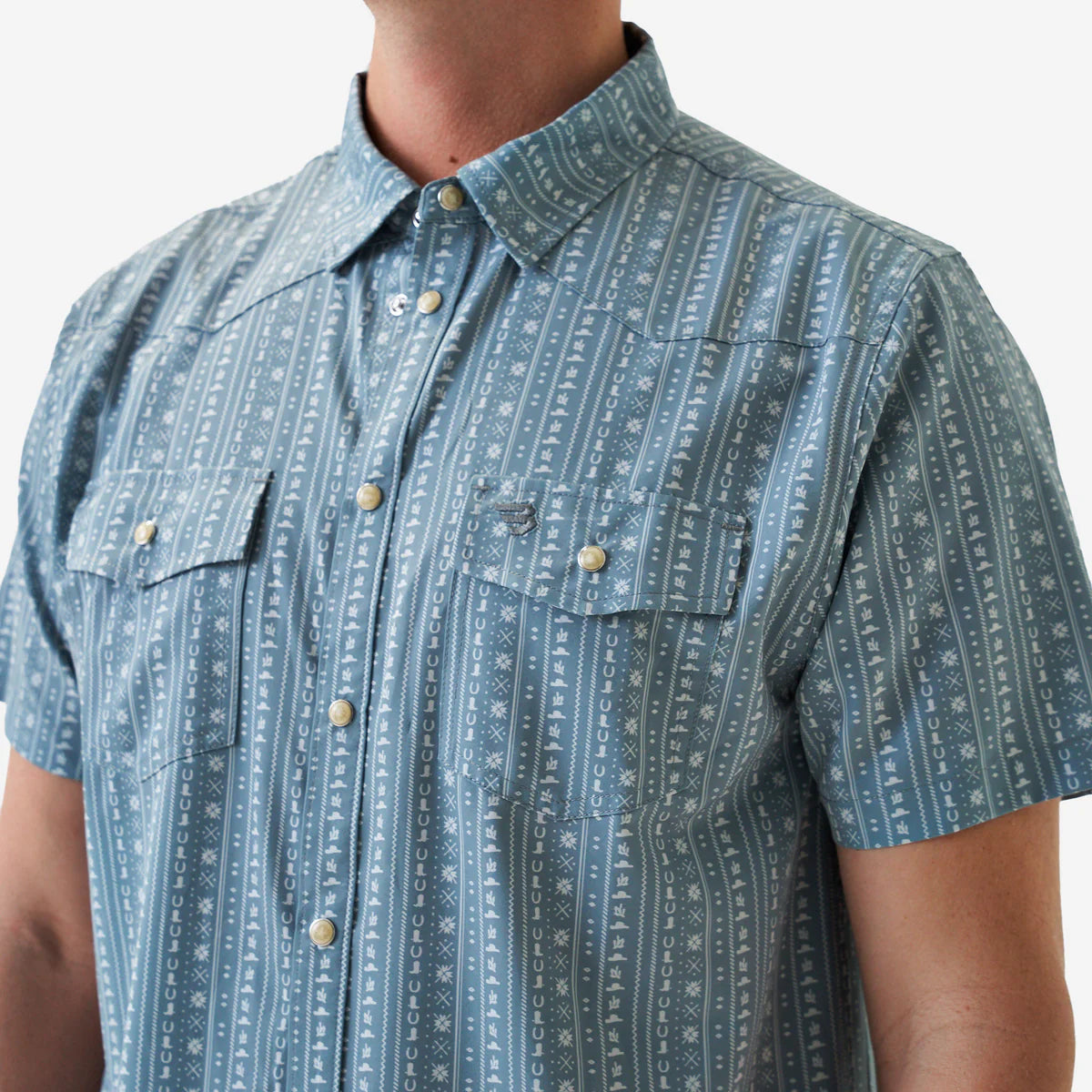 Men's Burlebo Sage Burlebo Ranch Performance Western Shirt PWS-TBR-SGE