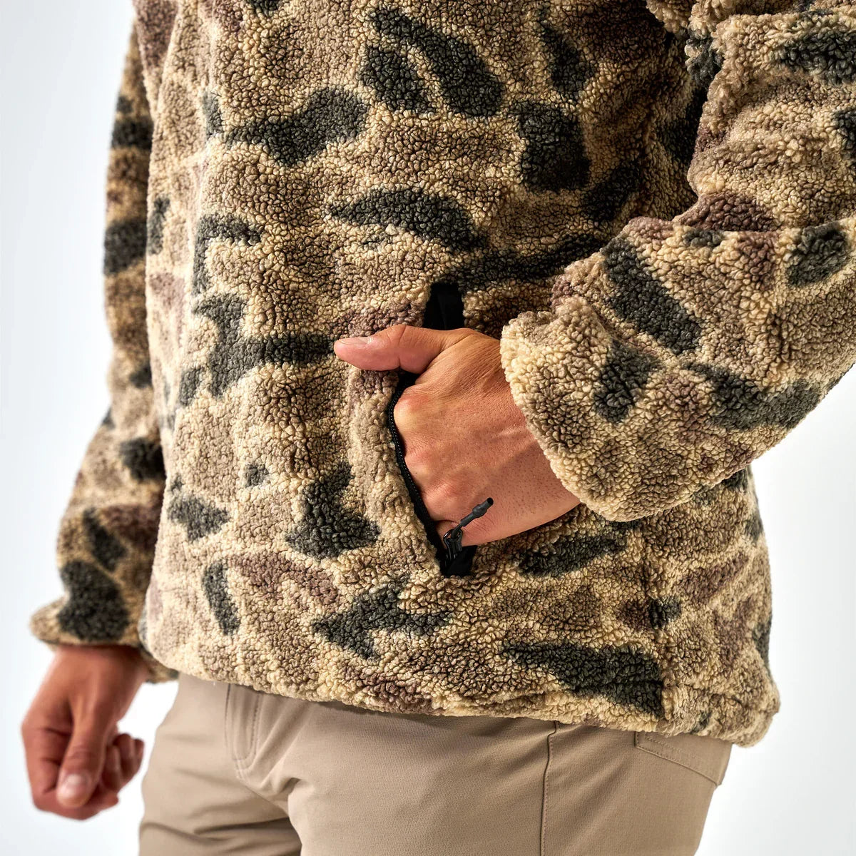 Men's Burlebo Sherpa Rocky Mountain Camo Quarter Zip RMQZ-SHERPA