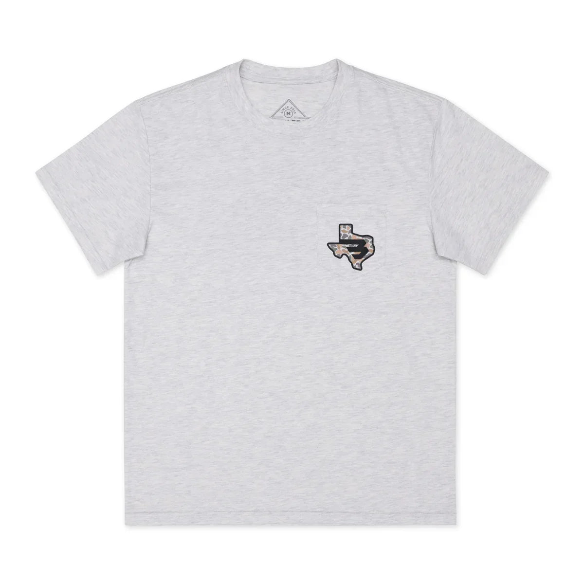 Men's Burlebo Texas Camo Flying B Logo - Heather Ash Grey TXCFB-SS-AG - Crazy House Western Wear