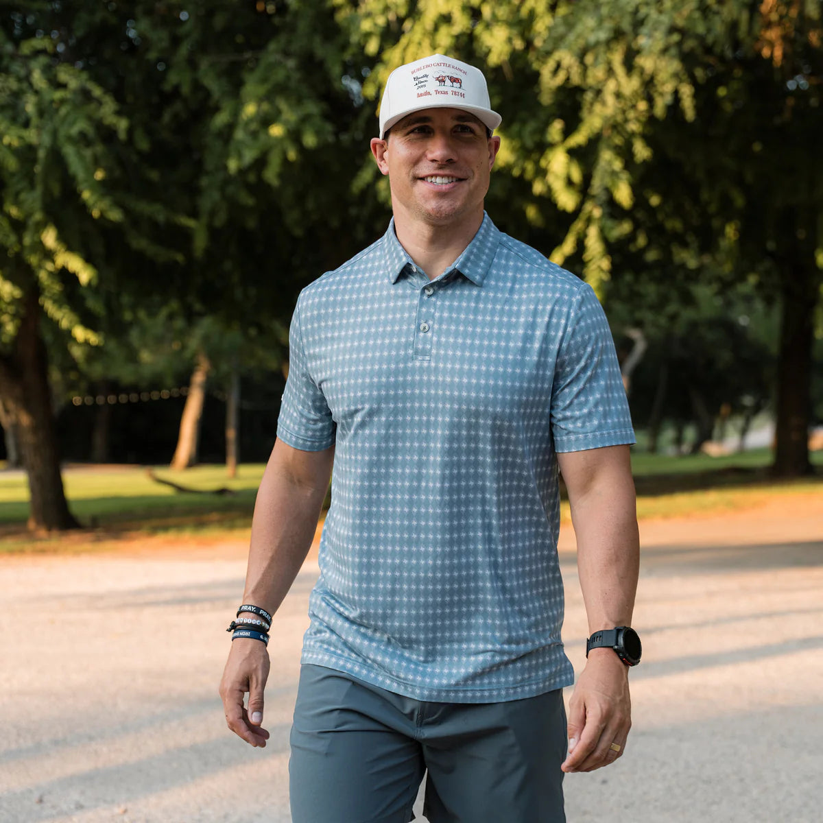 Men's Burlebo Texas Diamond Performance Polo PP-TXDIA