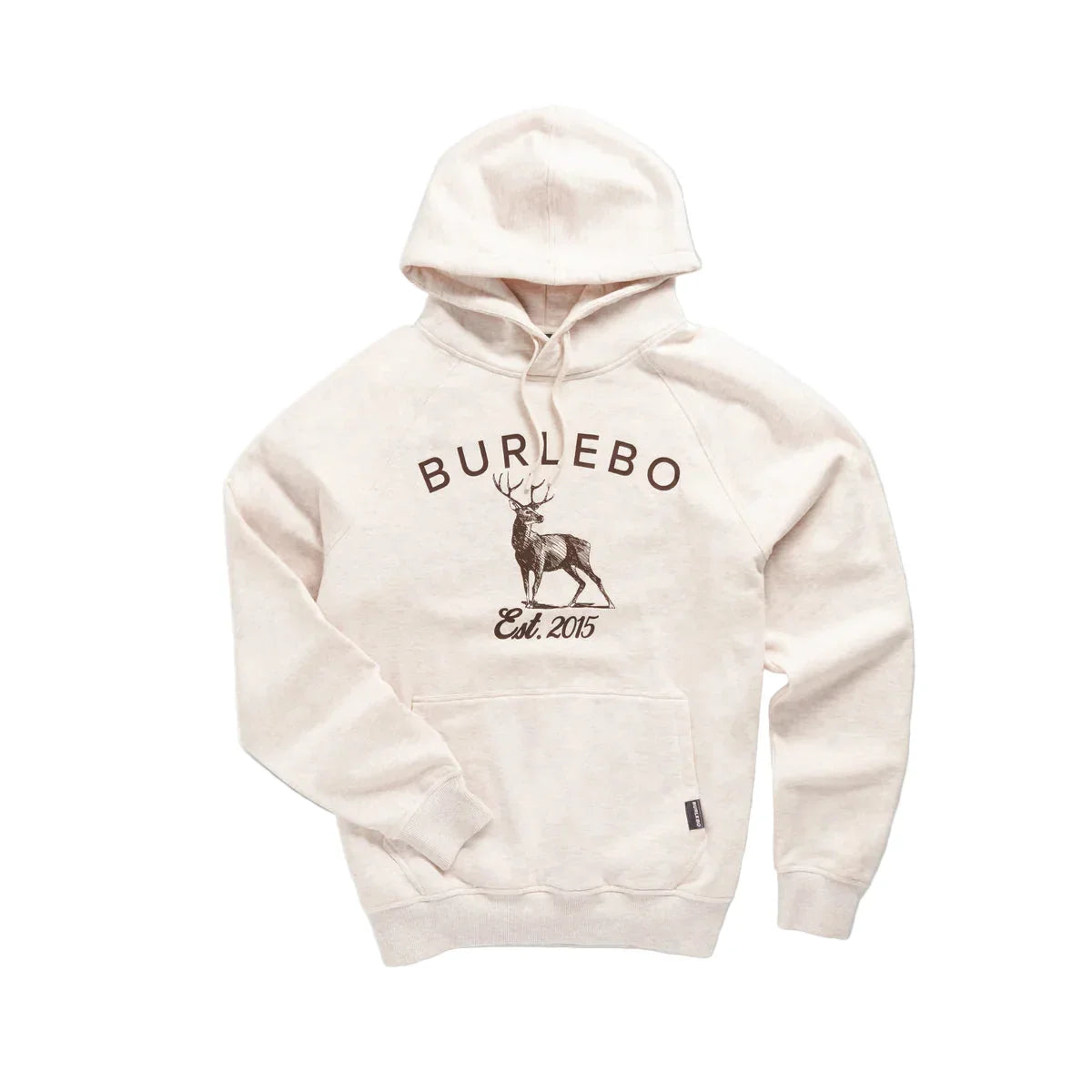 Men's Burlebo Whitetail Deer Camo Heather Oatmeal Fleece Hoodie