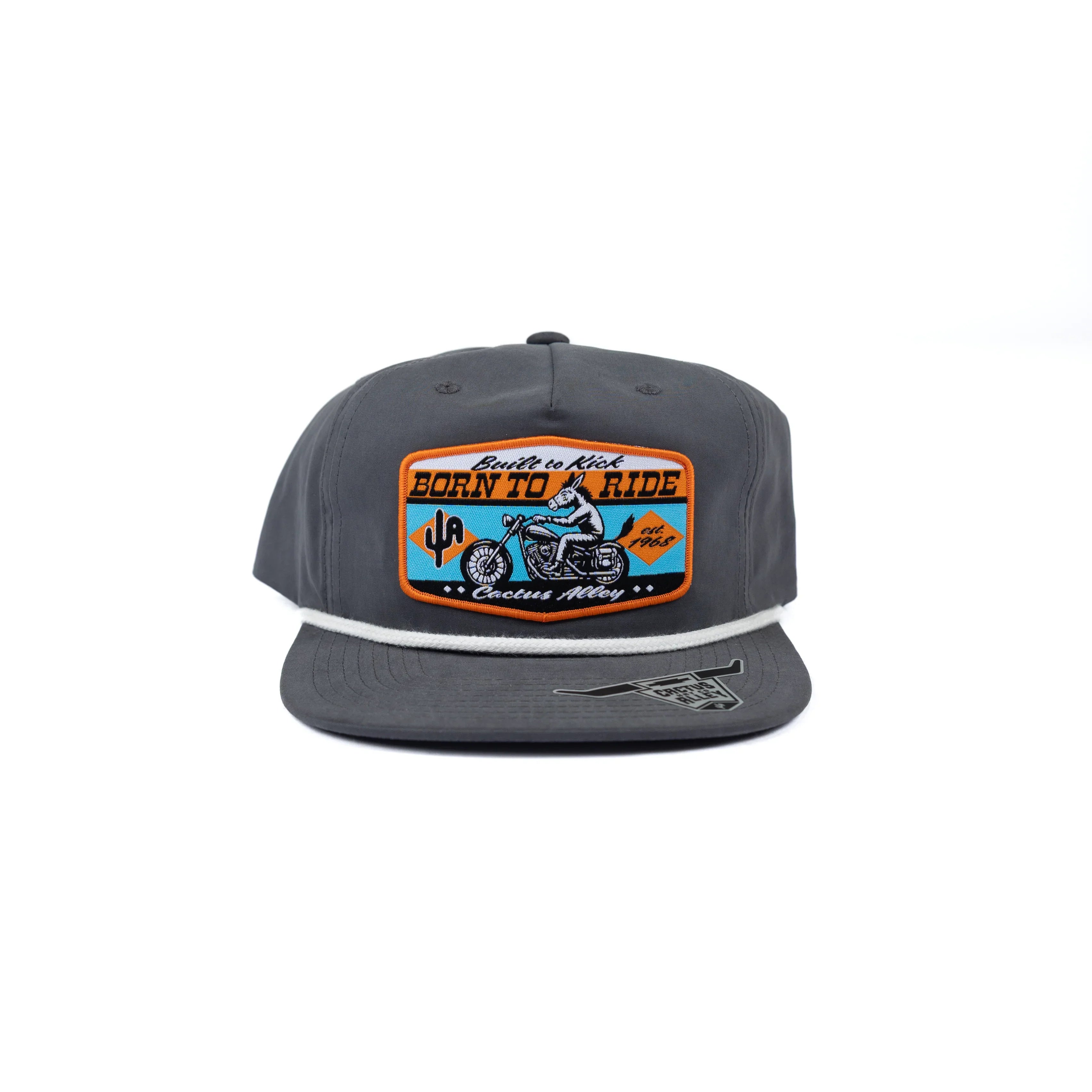Men's Cactus Alley Gray Born To Ride Snapback