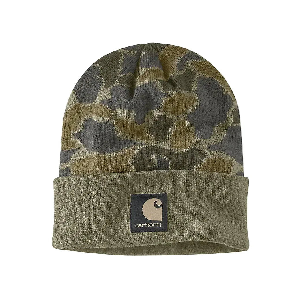 Men's Carhartt Camo Knit Cuffed Beanie