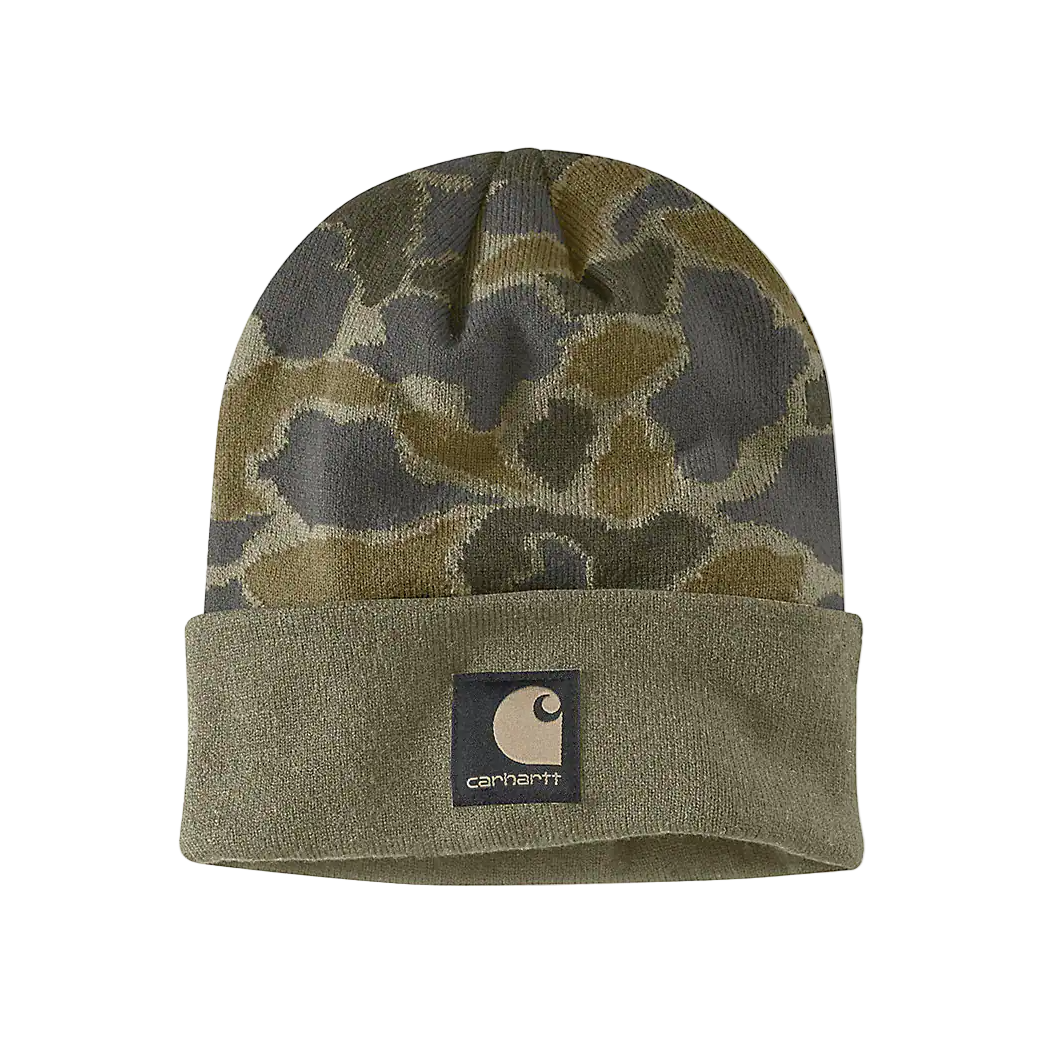 Men's Carhartt Camo Knit Cuffed Beanie