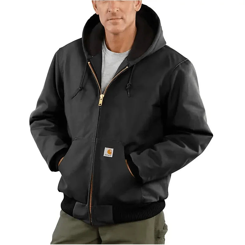 Men's Carhartt Flannel-Lined Active Jac J140 - Loose Fit - Firm Duck J140-BLK - Crazy House Western Wear
