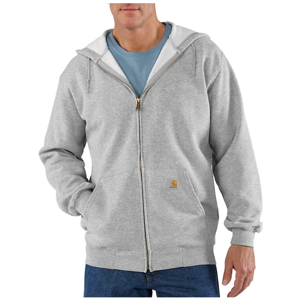 Men's Carhartt Loose Fit Full Zip Sweatshirt Heather Grey K122-HGY - Crazy House Western Wear
