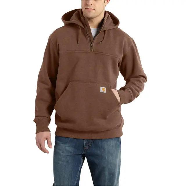 Men's Carhartt Rain Defender® Loose Fit Heavyweight Quarter-Zip Hoodie 100617-B86 - Crazy House Western Wear