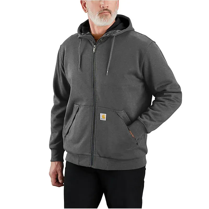 Men's Carhartt Rain Defender Thermal-Lined Zip Up Jacket - Grey 104078-024 - Crazy House Western Wear