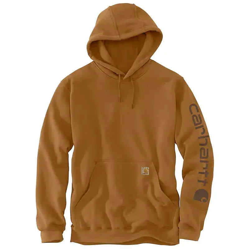 Men's Carhartt Relaxed Fit Terry Graphic Sweatshirt Brown 106253-BRN - Crazy House Western Wear