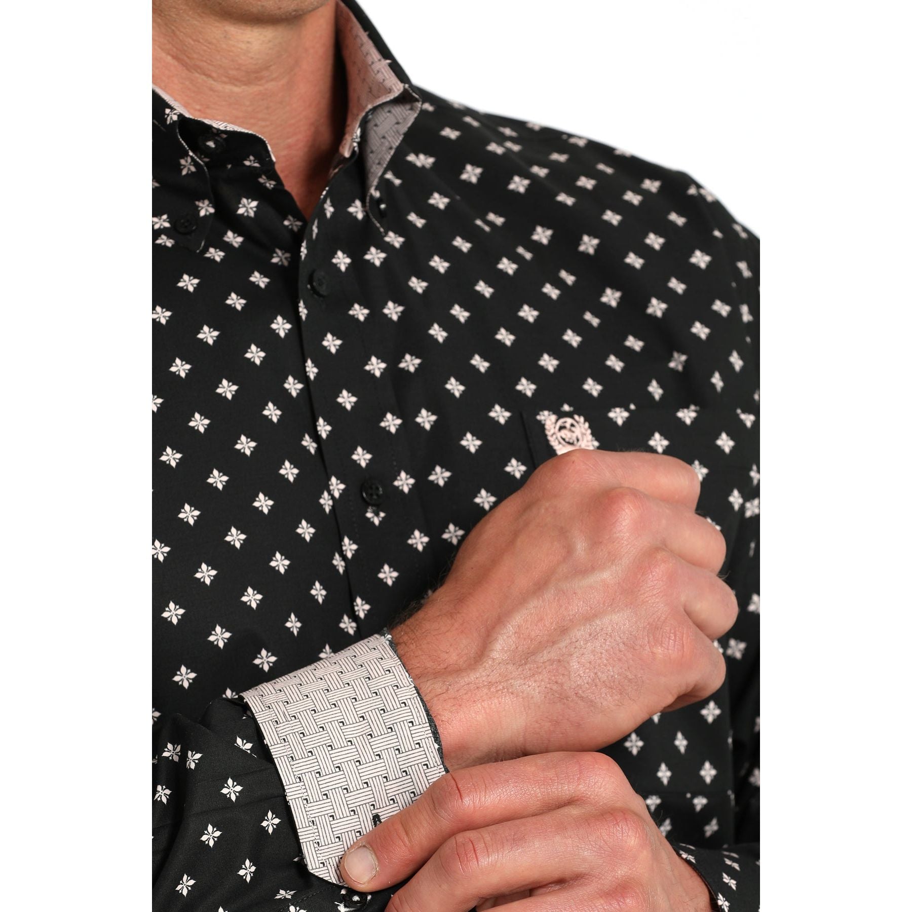 Men's Cinch Black Button Up Shirt MTW1105915 - Crazy House Western Wear