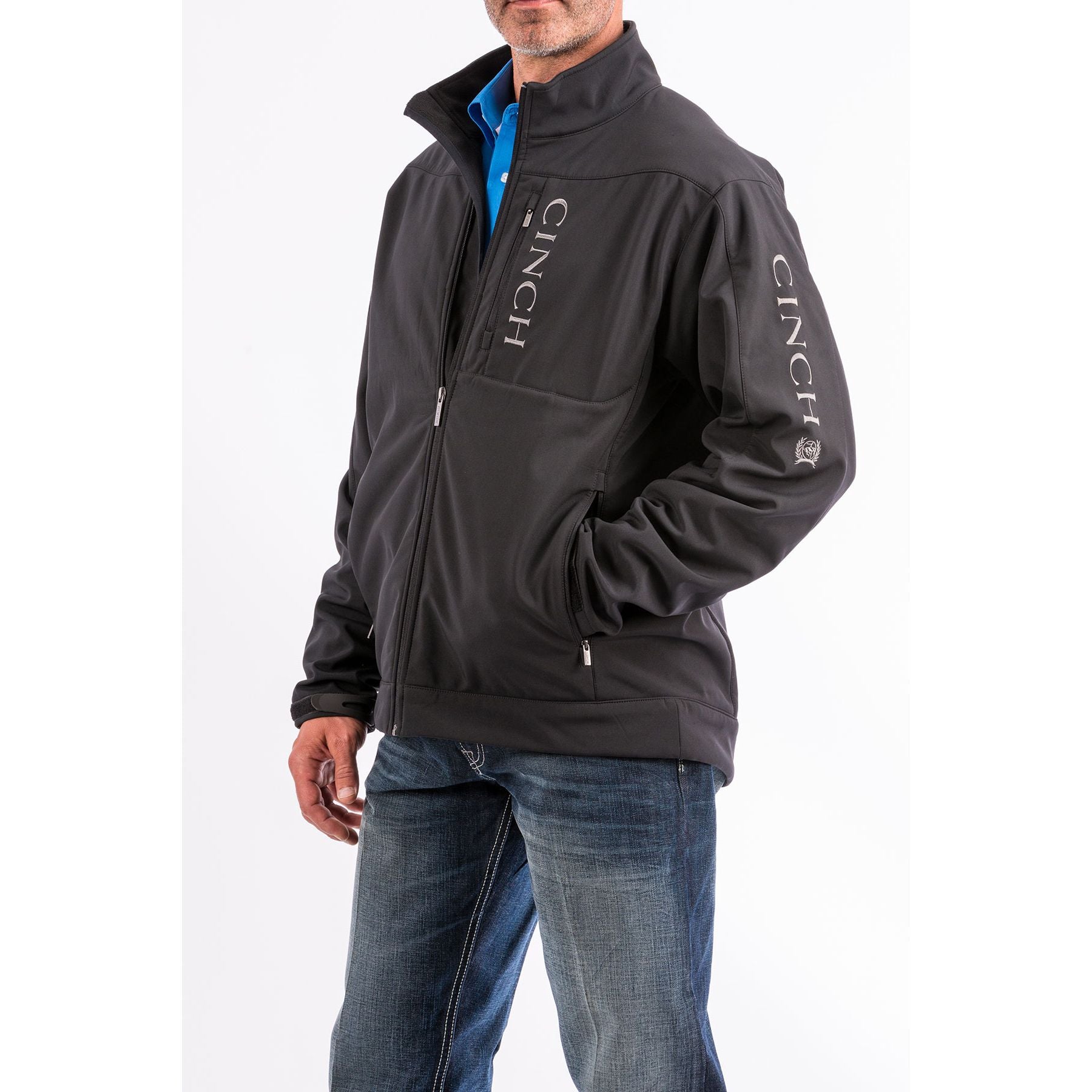 Men's Cinch Black Concealed Carry Bonded Jacket MWJ1043014
