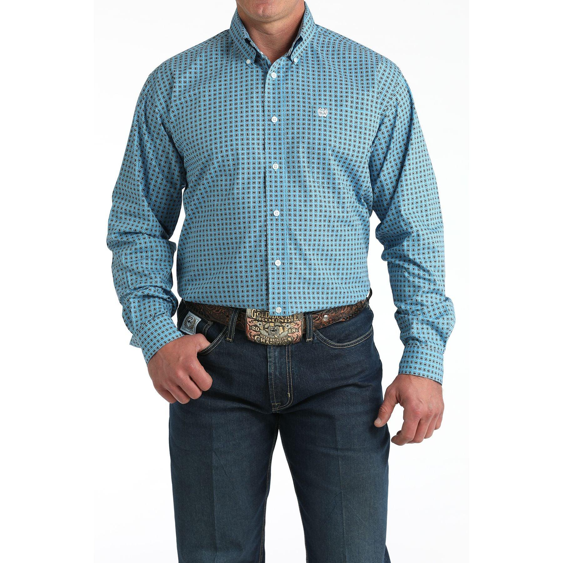 Men's Cinch Blue Long Sleeve MTW1106008