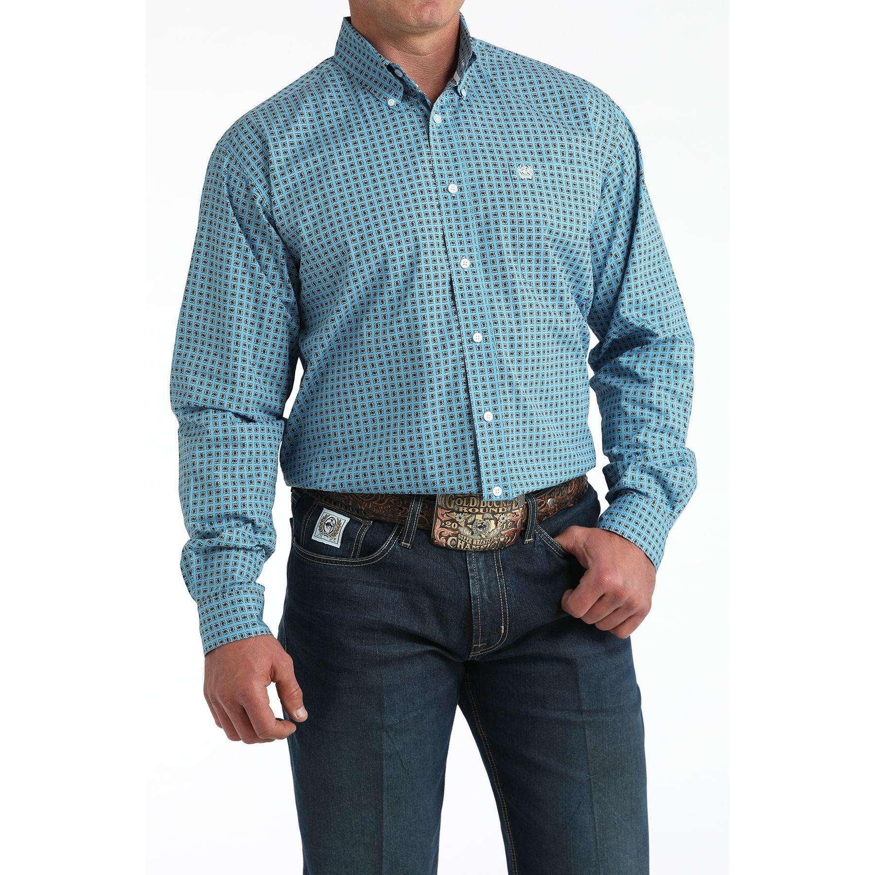 Men's Cinch Blue Long Sleeve MTW1106008