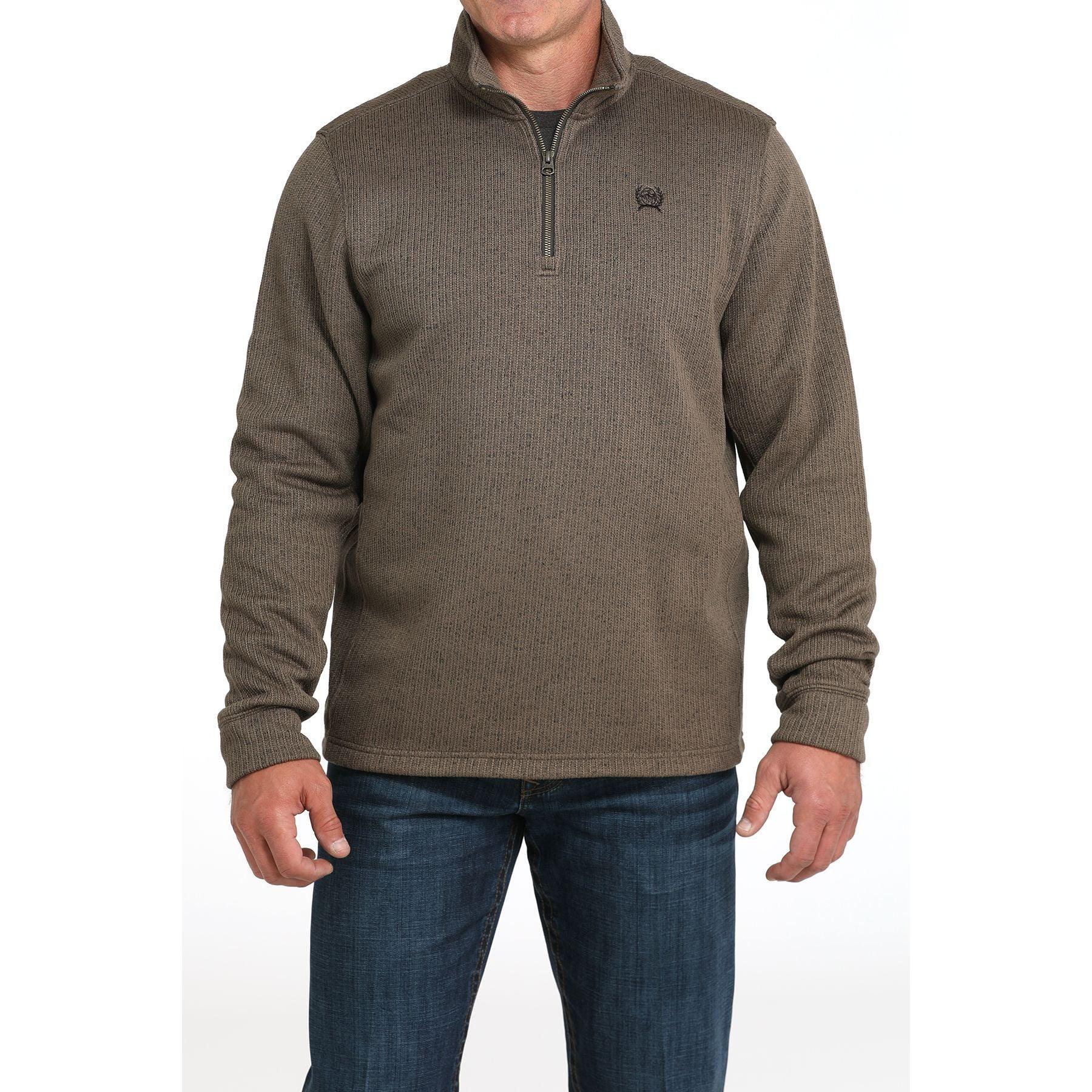 Men's Cinch Brown 1/4 Zip Pullover