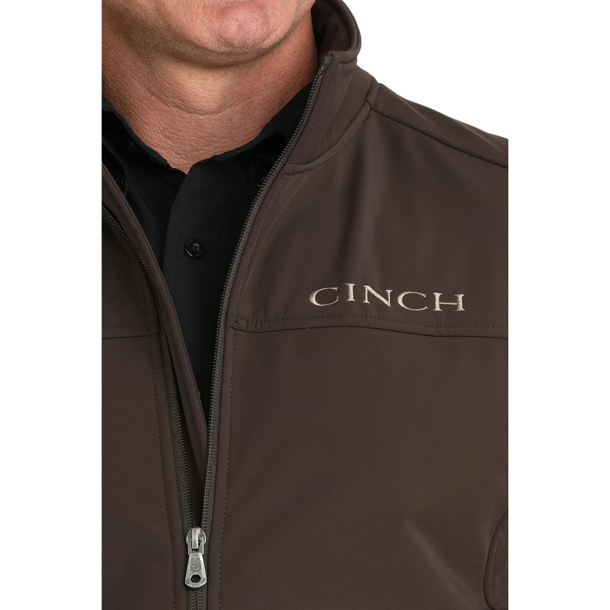 Men's Cinch Brown Bonded Windproof Jacket