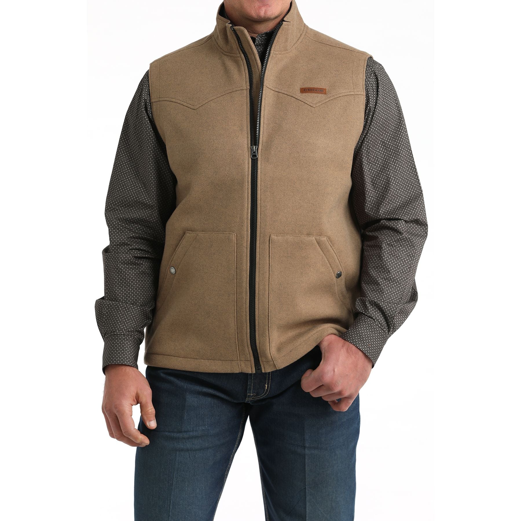 Men's Cinch Brown Vest MWV1934002