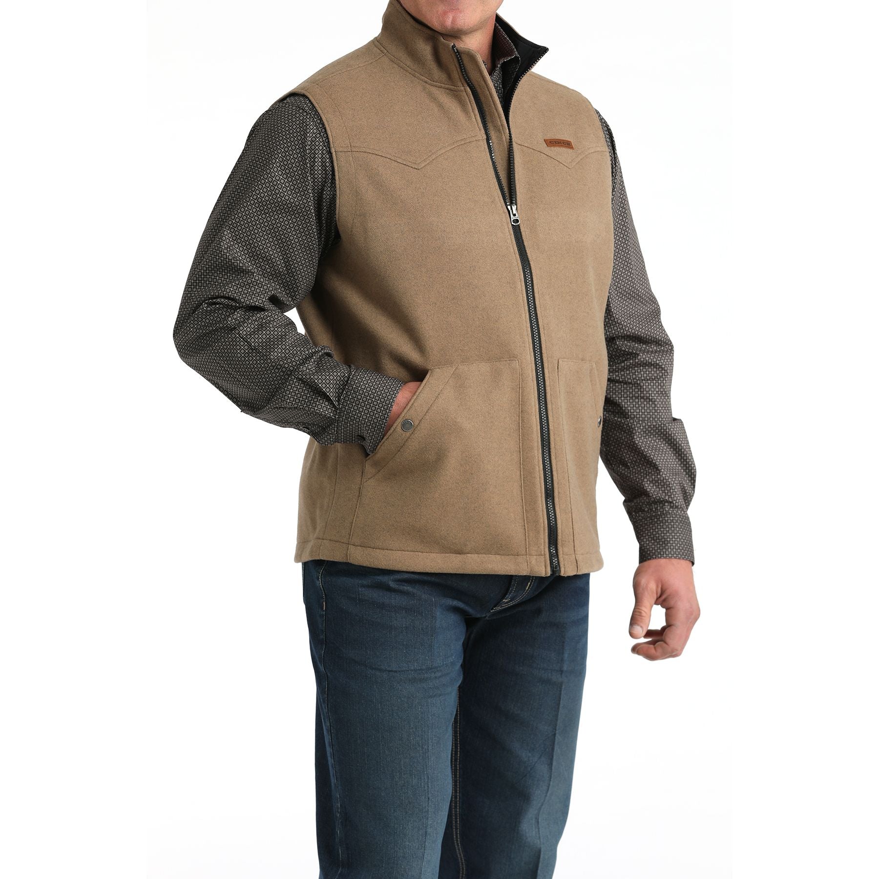 Men's Cinch Brown Vest MWV1934002