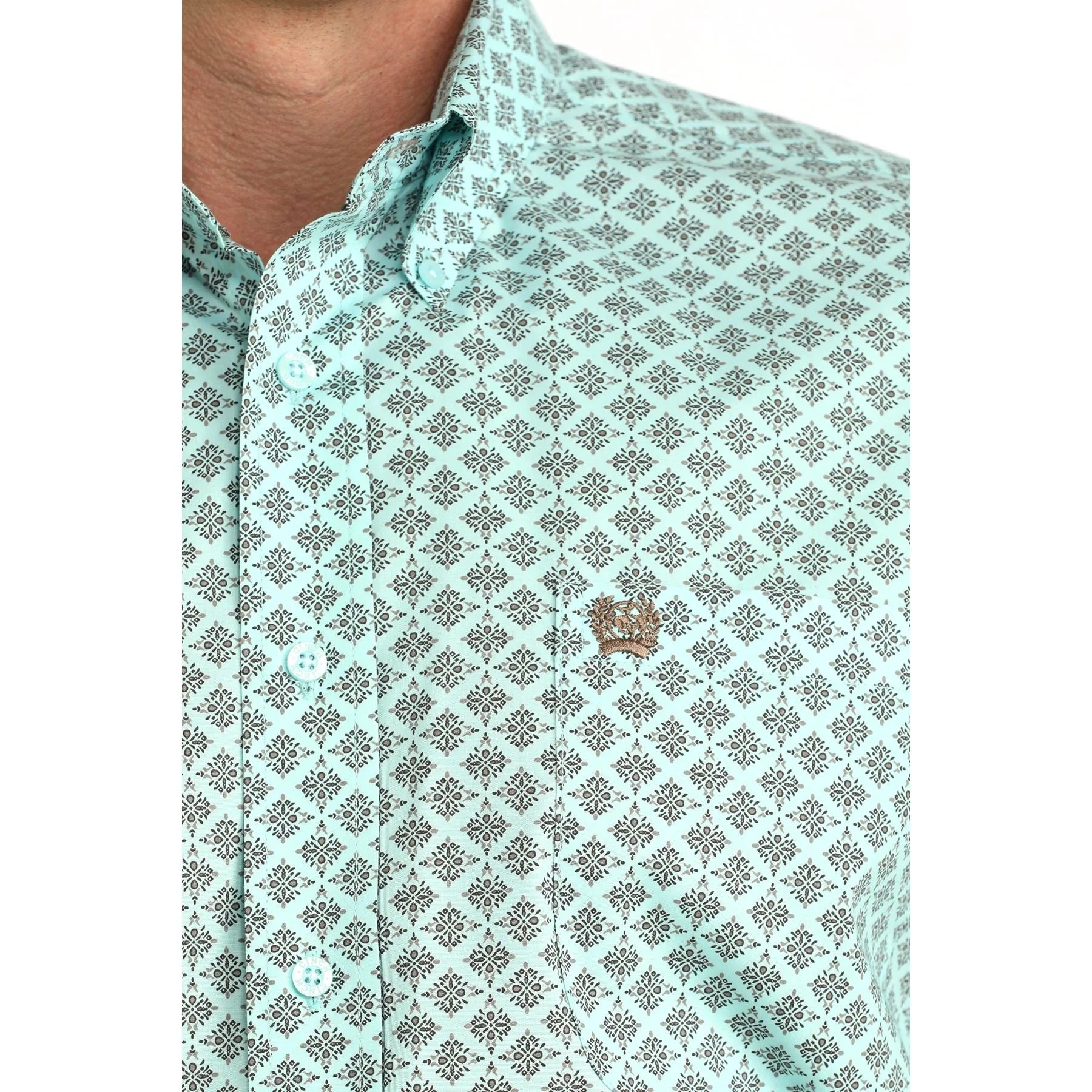 Men's Cinch Classic Geo Print Long Sleeve Button Down Western Shirt MTW1106060